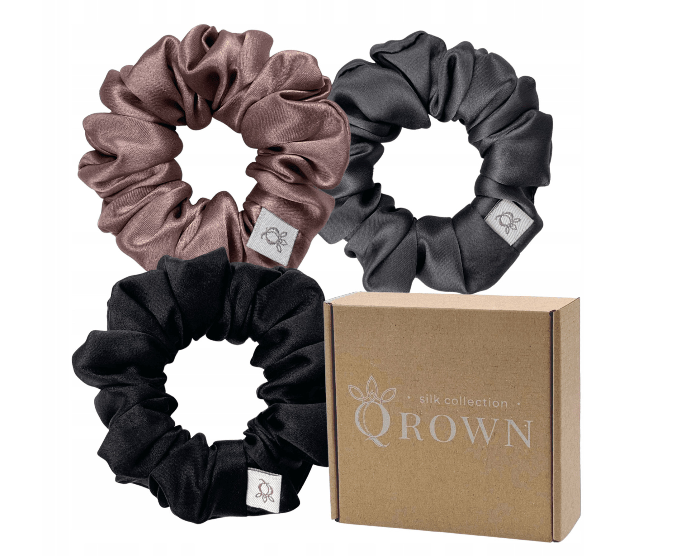 Jedwabna Gumka Do Włosów 3szt Zestaw